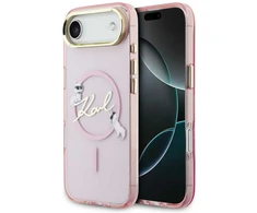 Dėklas Karl Lagerfeld IML Choupettes Karl Script Logo MagSafe iPhone Air Case - Rožinė
