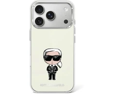 Dėklas Karl Lagerfeld IML Ikonik Sketch Print MagSafe do iPhone 18 Pro / 17 Pro smėlio spalva