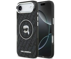„Karl Lagerfeld IML Karl Head Logo MagSafe“ dėklas, skirtas „iPhone 17 Air“ – Juodas