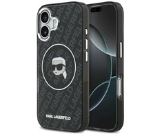 Dėklas Karl Lagerfeld IML Karl Head Logo MagSafe for Apple iPhone 17 Pro juodos spalvos