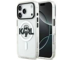 Karl Lagerfeld IML Karl Sketch Logo MagSafe dėklas Apple iPhone 17 Pro Clear