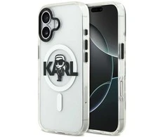 Karl Lagerfeld IML Karl Sketch Logo MagSafe dėklas Apple iPhone 17 Clear
