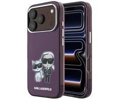 Dėklas Karl Lagerfeld IML Karl Choupette Bodies Sketch Print MagSafe case for iPhone 18 Pro Max / 17 Pro Max burgundy
