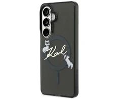 Dėklas Karl Lagerfeld IML KC Script MagSafe do Samsung Galaxy S26+ juoda
