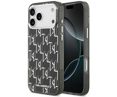 Karl Lagerfeld IML KL Monogram MagSafe dėklas skirtas Apple iPhone 17 Pro Max juodos spalvos