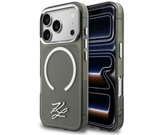 Dėklas Karl Lagerfeld IML KL Script Logo MagSafe Case for iPhone 17 Pro Max - Juodas