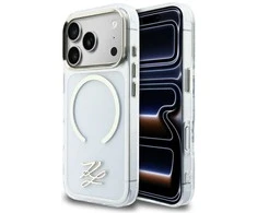Dėklas Karl Lagerfeld IML KL Script Logo MagSafe Case for iPhone 17 Pro Max - Clear