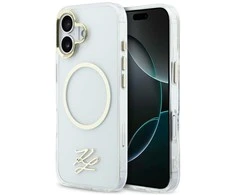 Dėklas Karl Lagerfeld IML KL Script Logo MagSafe Case for iPhone 17 - Transparent