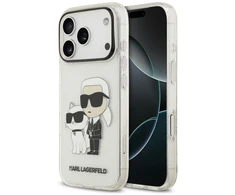 Dėklas Karl Lagerfeld IML NFT Glitter Karl&amp;Choupette iPhone 18 Pro Max / 17 Pro Max permatomas