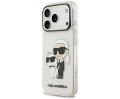 Dėklas Karl Lagerfeld IML NFT Glitter Karl&amp;Choupette iPhone 18 Pro Max / 17 Pro Max permatomas
