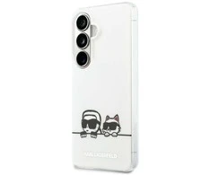 Karl Lagerfeld IML K&amp;CH Peekaboo Logo Magnetic dėklas skirtas Apple iPhone Samsung Galaxy S26 baltos spalvos