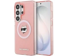 Karl Lagerfeld IML Repeated Choupette MagSafe dėklas, skirtas Samsung Galaxy S26 Ultra, rožinis