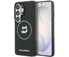 Dėklas Karl Lagerfeld IML Repeated Choupette MagSafe for Samsung Galaxy S26 Ultra juodos spalvos