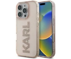 Dėklas Karl Lagerfeld IML Rhinestones Logo iPhone 16 Pro Max Case - Rožinė