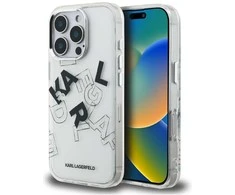Dėklas Karl Lagerfeld IML Sketched Graphic skirtas Apple iPhone 16 Pro skaidrus
