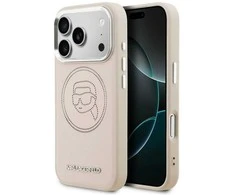 Dėklas Karl Lagerfeld K Head Point Logo MagSafe Case for iPhone 17 Pro - Rožinė
