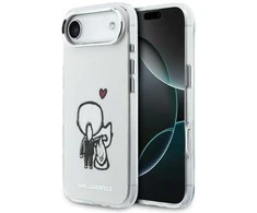 Dėklas Karl Lagerfeld Karl &amp; Choupette Back MagSafe Case for iPhone Air - Clear