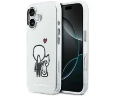„Karl Lagerfeld Karl &amp; Choupette Back MagSafe“ dėklas, skirtas „iPhone 17“ – skaidrus