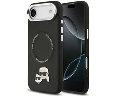 Karl Lagerfeld Karl & Choupette Pins MagSafe dėklas skirtas Apple iPhone Air Juodas