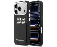 Dėklas Karl Lagerfeld case for IPHONE 17 Pro KLHCP17L6PCSPKCK (PU W/ K&amp;C Print &amp; Pocket) juodas