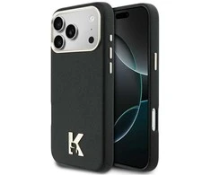 Dėklas Karl Lagerfeld case for IPHONE 17 Pro Max compatible with MagSafe KLHMP17X5PGFKHGK (PU FW W/ KHead Logo) juodas