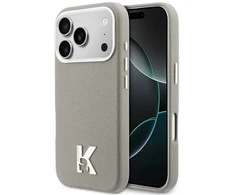 Dėklas Karl Lagerfeld case for IPHONE 17 Pro compatible with MagSafe KLHMP17L5PGFKHGG (PU FW W/ KHead Logo) pilka