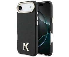 Karl Lagerfeld dėklas, skirtas IPHONE 17 Air, suderinamas su MagSafe KLHMP17M5PGFKHGK (PU FW W/ KHead logotipas) juodas