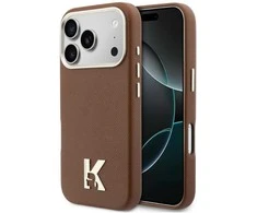Dėklas Karl Lagerfeld case for IPHONE 17 Pro Max compatible with MagSafe KLHMP17X5PGFKHGW (Karl Head Logo) ruda