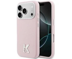 Dėklas Karl Lagerfeld case for IPHONE 17 Pro Max compatible with MagSafe KLHMP17X5PGFKHGP (PU FW W/ KHead Logo) pink