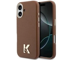 Dėklas Karl Lagerfeld case for IPHONE 17 compatible with MagSafe KLHMP17S5PGFKHGW (Karl Head Logo) ruda