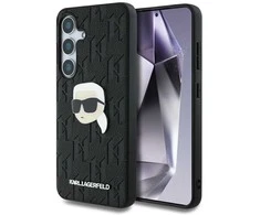 Karl Lagerfeld dėklas skirtas Samsung Galaxy S25 KLHCS25SPGKLKIPK (PU Monogram K. Head Pin) juodos spalvos