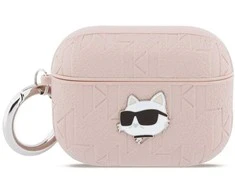 Dėklas Karl Lagerfeld Monogram Choupette Head Case for AirPods Pro 3 - Rožinė