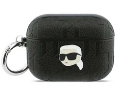 Dėklas Karl Lagerfeld Monogram Karl Head Case for AirPods Pro 3 - Juodas