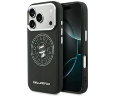 Dėklas Karl Lagerfeld Point &amp; Choupette Sketch MagSafe do iPhone 18 Pro / 17 Pro juoda