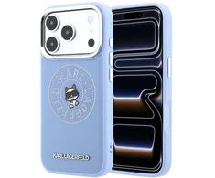 Karl Lagerfeld Point &amp; Choupette Sketch MagSafe dėklas iPhone 18 Pro / 17 Pro - Mėlyna