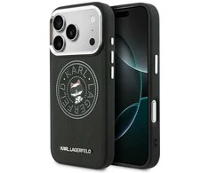 Dėklas Karl Lagerfeld Point &amp; Choupette Sketch MagSafe Case for iPhone 17 Pro Max - Juodas