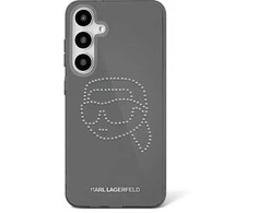 Dėklas Original Pouch Karl Lagerfeld Rhinestones Karl Head Logo skirtas Samsung Galaxy S25 juodos spalvos