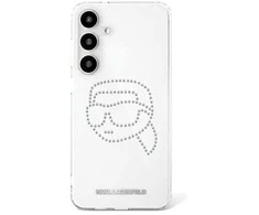 Karl Lagerfeld dėklas skirtas Samsung Galaxy S25 KLHCS25SHKHDCELT (IML Rhinestones K Head) skaidrus