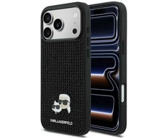 Dėklas Karl Lagerfeld case for IPHONE 17 Pro Max KLHCP17X6PRKCLK (Rhinestone W/ K&amp;C PIN) juodas