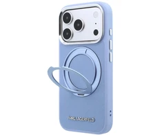 Dėklas Cg Mobile Sas Karl Lagerfeld Ring Stand 360 Saffiano Classic Logo MagSafe case for Iphone 18 Pro / 17 Pro mėlynas