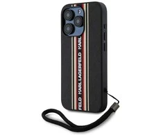 Dėklas Karl Lagerfeld Saffiano Athleisure Stripes Cord skirtas Apple iPhone 15 Pro Max red