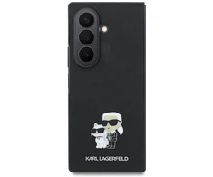 Karl Lagerfeld PU Saffiano Karl and Choupette dėklas Samsung Galaxy Z Fold 8 Ultra juodos spalvos