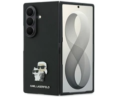 Karl Lagerfeld PU Saffiano Karl and Choupette dėklas Samsung Galaxy Z Fold 8 Ultra juodos spalvos