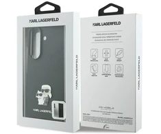 Karl Lagerfeld PU Saffiano Karl and Choupette dėklas Samsung Galaxy Z Fold 8 Ultra juodos spalvos