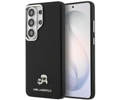 Dėklas Karl Lagerfeld Saffiano KC Metal Logo MagSafe do Samsung Galaxy S26 Ultra juoda