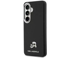 Dėklas Karl Lagerfeld Saffiano KC Metal Logo MagSafe do Samsung Galaxy S26 juoda