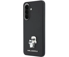 Dėklas Karl Lagerfeld Saffiano w/ Karl&amp;Choupette Metal Logo do Samsung Galaxy A57 5G juoda