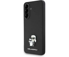 Originalus Dėklas Karl Lagerfeld Saffiano w/ K&C Metal Logo skirtas Samsung Galaxy A36 juodos spalvos