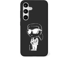 Karl Lagerfeld dėklas skirtas Samsung Galaxy S25 KLHMS25SPNYKGRTK (Magnetic Silicone Graffiti Ikonik) juodos spalvos