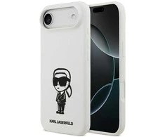 Dėklas Karl Lagerfeld Silicone Karl Sketch &amp; Logo MagSafe Case for iPhone 17 Air - Baltas